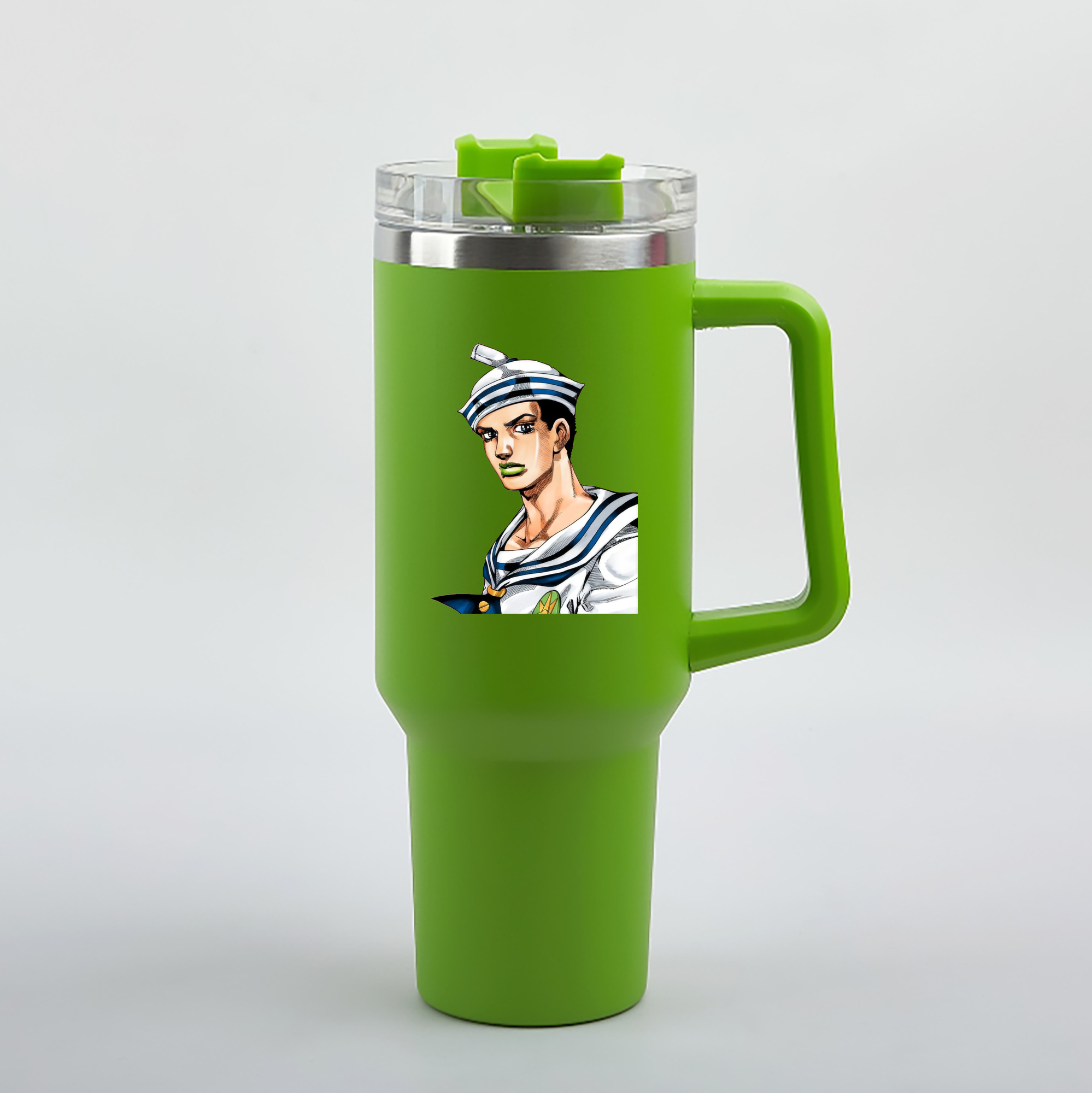（画像用） ジョジョの奇妙な冒険 東方定助 JoJo's Bizarre Adventure Higashikata Josuke 1200mL車用タンブラー（カラープリント）